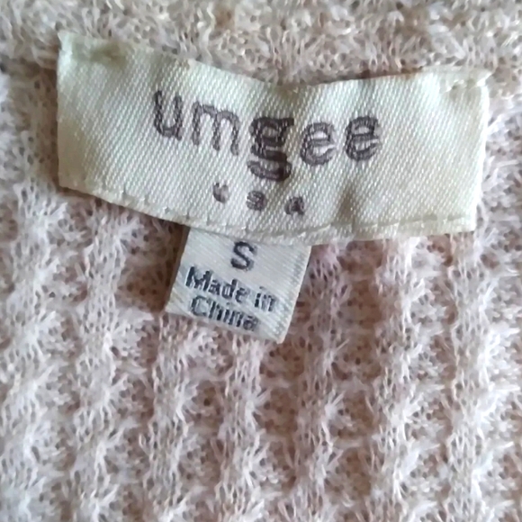 Umgee Embroidered Thermal Waffle Knit Sleeveless tunic dress, size Small - Picture 5 of 6